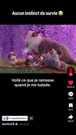 Je suis là vf de Queue rose dans #lerobotsauvage #netflix #netflixlerobotsauvage #robotsauvage