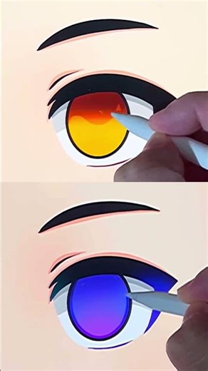 Easy Colouring Anime Eyes 👀 How to draw with Procreate #digitalart #animeart #drawing