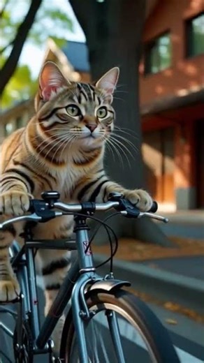 Unbelievable Cat Bicycle Skills - You😄 HAVE to Watch This!