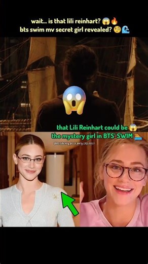 BTS swim mv secret girl revealed?🧐🌊wait… is that lili reinhart?😱🔥Nothing is confirmed ... but 🤯