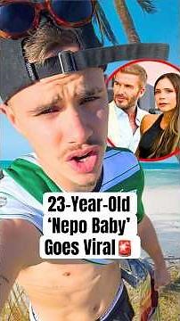 23-Year-Old ‘Nepo Baby’ Goes Viral #shorts #DavidBeckham #nepobaby