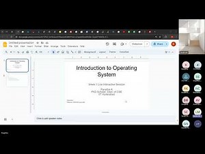 NPTEL Introduction to OS Week1 Live Session