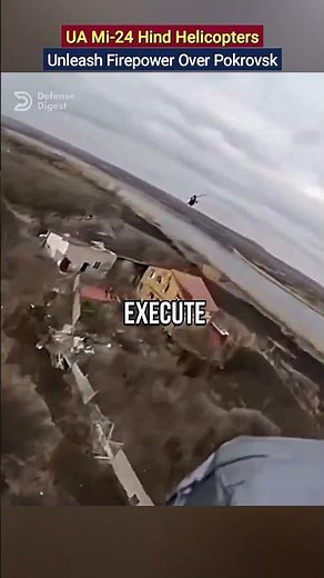 Mi-24 Hind Helicopters Unleash Firepower Over Pokrovsk! #UkraineWar #Mi24Hind #Pokrovsk #Helicopter