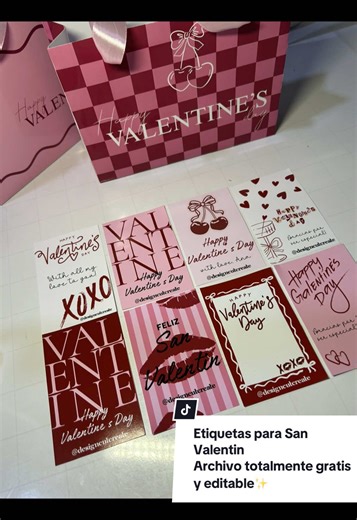 Etiquetas de San Valentín gratuitas para tus regalos