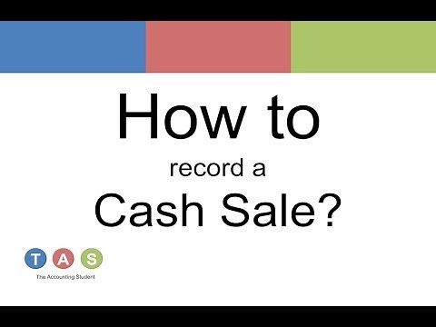 How to record a Cash Sale?