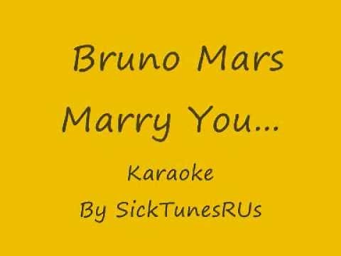 Bruno Mars - Marry You - Karaoke With Lyrics