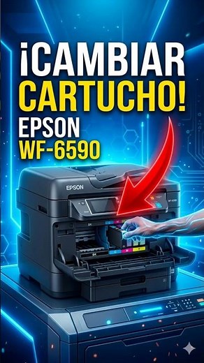 How to change an ink cartridge on an Epson WF-6590 #epson #wf6590 #shorts