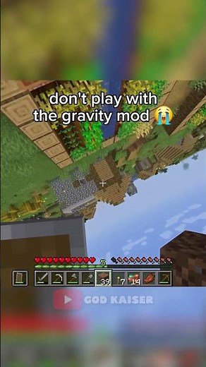 Don't Play Minecraft With The Gravity Mod! #minecraft #minecraftshorts