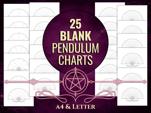 Blank Pendulum Board Dowsing Charts | 2-26 Sections | Witch Divination Printable (digital Download) - Etsy