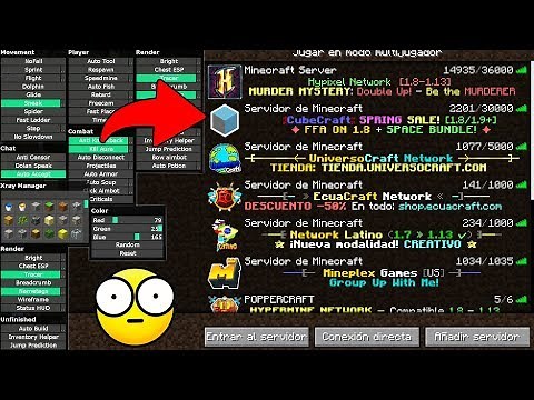 ENTRO CON HACKS A TODOS LOS SERVIDORES!! 😱| MINECRAFT