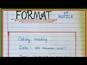 Format || Notice writing format || Notice Writing ICSE pattern || #notice #noticewriting #english