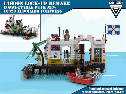 LEGO MOC-223906 Lagoon Lock-Up Remake - Connectable with new 10320 Eldorado Fortress (Pirates 2025)