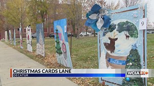 Giant Christmas cards take over Decatur park for 'Christmas Card Lane'