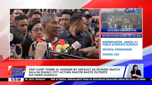 PNP Chief Torre III, winner by default sa boxing match nila ni Davao City Acting Mayor Baster Duterte na hindi dumalo. Araw-araw tumutok sa inyong pambansang morning show kung saan laging una ka– #UnangHirit! | GMA Public Affairs