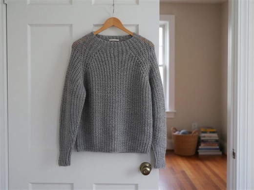 KNITTING Pattern-super Easy Chunky Sweater Women/chunky Yarn Beginner Grey Raglan Pullover Pattern/instant Download - Etsy