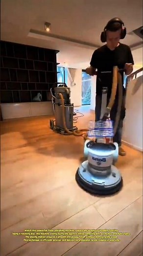 Satisfying Floor Polishing Machine – Watch This Wood Floor Shine!