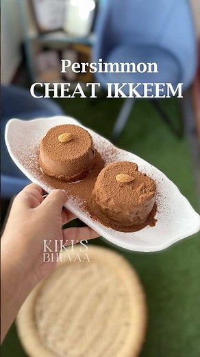 Persimmon Cheat Ikkeeem #persimmondessert #nobakedessert #chocolatedessertrecipe #fruitdesserts
