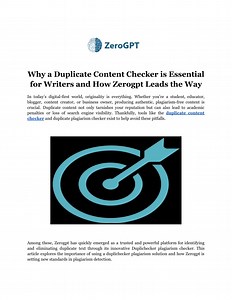 Why a Duplicate Content Checker is Essential for Writers and How Zerogpt Leads the Way - SlideServe