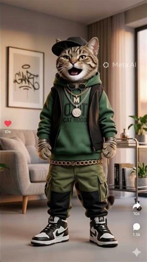 The rapper cat transforms into Eminem 🐱😂