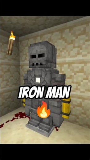 I became iron man in Minecraft 🤯 #minecraft #ironman #shorts