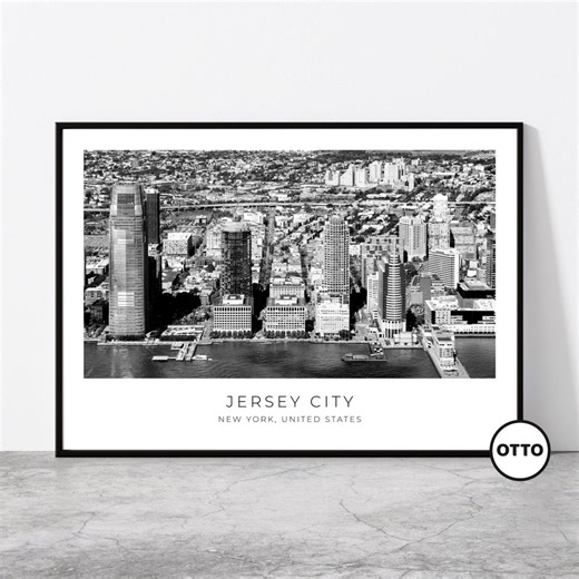 Jersey City Wall Art | New Jersey Home Decor Print | Aerial Cityview Art Travel Poster | Photo Gift Memento Idea | USA - Etsy