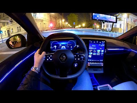 RENAULT MEGANE E-TECH 2023 - night POV test drive & FULL REVIEW (techno, 160 kW)
