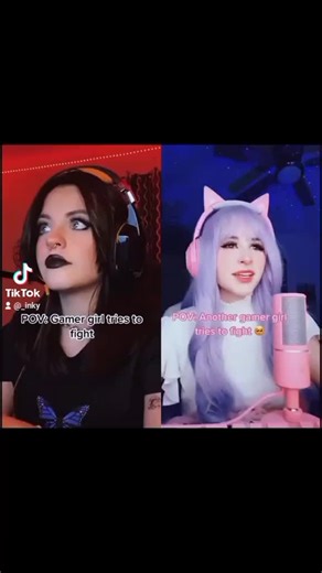 𝕀𝕟𝕜𝕪 (@inky_react)’s video of gamer girl try to fight