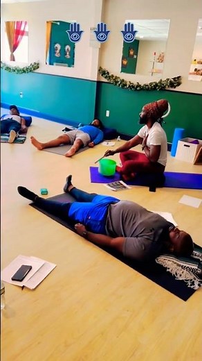 ‪@Law_n_Reiki‬ leads guided meditation & sound healing for men’s group