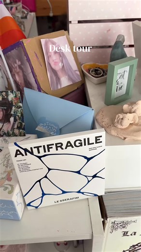 Desk tour #rude #desk #room #kpop #fypppppppppppppp