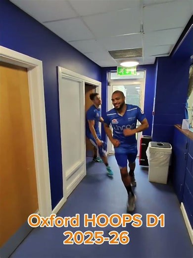 Oxford HOOPS D1 Team stepping out of changing room at half time. Game vs Teeside Lions. 7.Mar.2026.