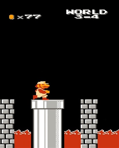 HF World 3-4! Super Mario Bros NES Full Gameplay