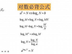 log基本公式大全