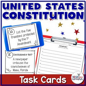 The Constitution Task Card Activity - Double Pack