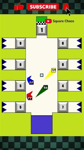 Chaos. Luck. Survival. 😈Only ONE square wins 🏁#Shorts #SquareRace #GamingChaos. Luck. Survival??