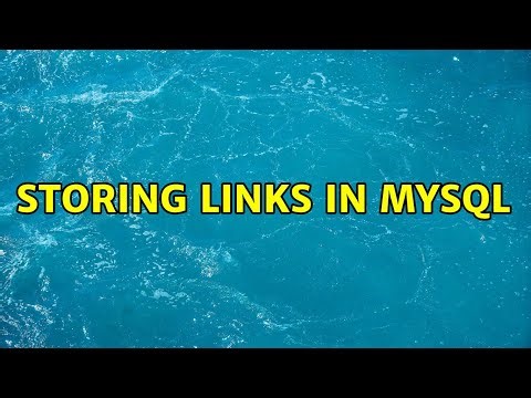 Storing links in mysql