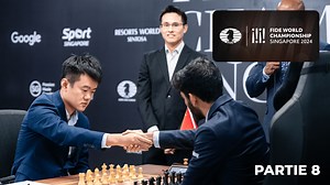FIDE-WM 2024: Partie 8 endet remis – Stand 4:4