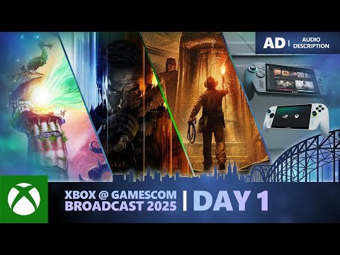 [Audio Description] Xbox @ gamescom Broadcast 2025 | Day 1