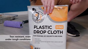 JLS Home & Hardware 10 Pack Plastic Drop Cloth for Painting 9x12 Feet