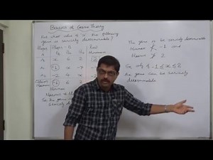 Game Theory Basics - 6 Strictly Determinable Game