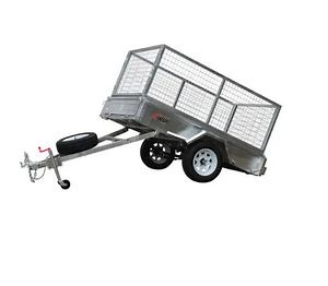 [Hot Item] ATV Trailer Chassis Truck Galvanized Box Cage Trailer Single Axle Car Trailer