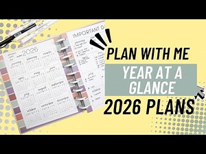 Plan with Me- Year at a Glance Pages in our 2026 Planners