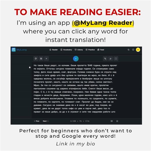 Macedonian Language Corner on Instagram: "🇲🇰 I’m launching a 30-Day Macedonian Reading Challenge with 🤴Малиот принц (The Little Prince) — perfect for A1–A2 learners who want to read real Macedonian with support. Over the challenge, you’ll get: ✨ vocab recaps in context ✨ tiny grammar insights from each chapter ✨ pronunciation audio samples ✨ weekly reading schedule ✨ community check-ins ✨ a cozy, stress-free guided book club Just 10 minutes a day → real progress 🤓🗣️🇲🇰 Whether you’re a tot