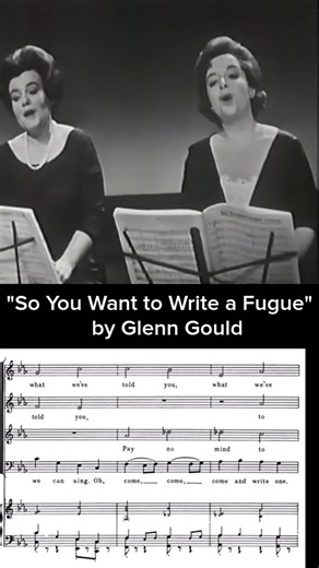 "So You Want to Write a Fugue?" is a satirical composition for four voices and string quartet or four voices and piano accompaniment. It was composed by Glenn Gould and was a final piece for the television show "The Anatomy of Fugue," which was broadcast on March 4, 1963 by the CBC. Follow along and tell us your thoughts 🎶🤔 #ClassicalMusicMonth | Glenn Gould
