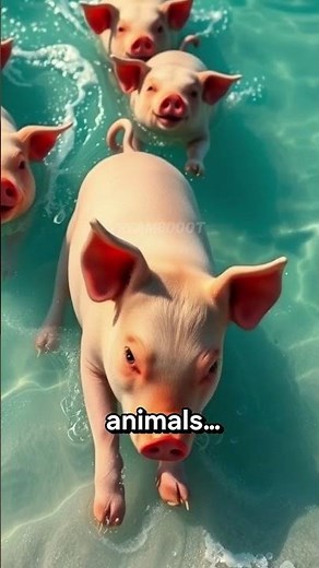 An Island Where Pigs Swim?! 🐷🌊 The Bahamas’ Hidden Paradise #FunFacts #DidYouKnow #ViralFacts