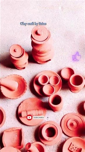Clay Mini Kitchen Set for Kids | Handmade Clay Mini Cooking Items | Pottery Craft