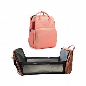 [Hot Item] Wholesale Waterproof Diaper Backpack Travel Portable Mummy Bag with Roomy Baby Nappy Bed