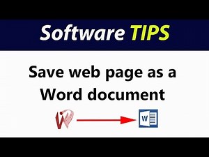 Save a web page as a Word document