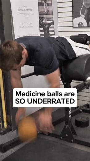 Garage Strength on Instagram: "Medicine balls are common in weight rooms everywhere but are very often underutilized. They are great tools for explosive movements and rotational exercises that you just can’t do with any other implement. Save this video so you can try these exercises later!"