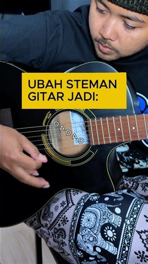 ubah steman gitar jadi D-A-D-A-D-D