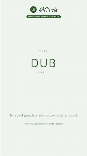 Learn English: What is Dub? | Vocabulary Shorts